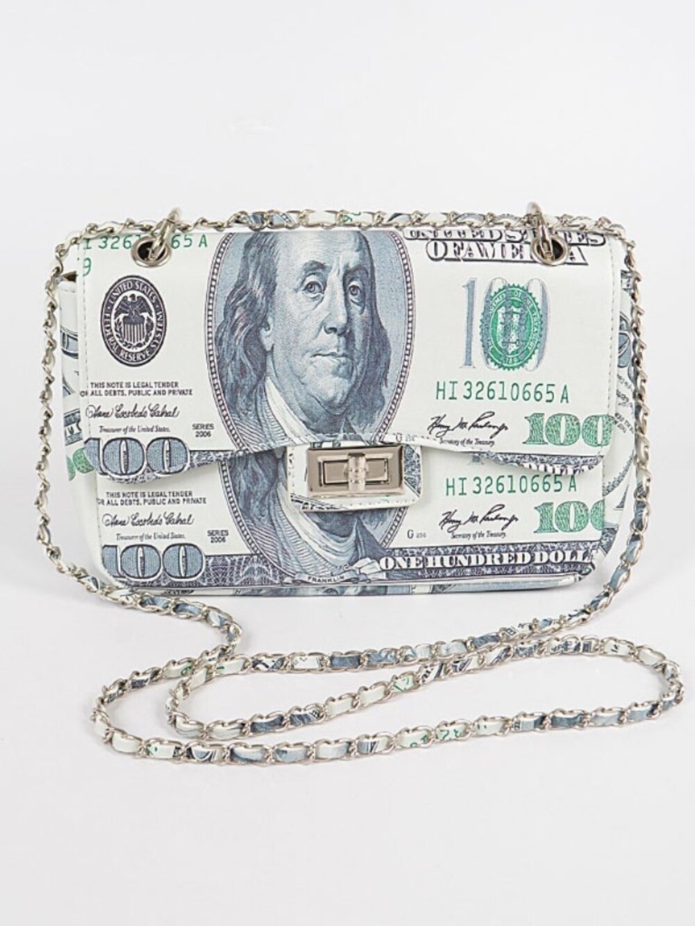 Hundred Dollar Crossbody Bag/ Money Print/ $100 Bill / Baller - NWT